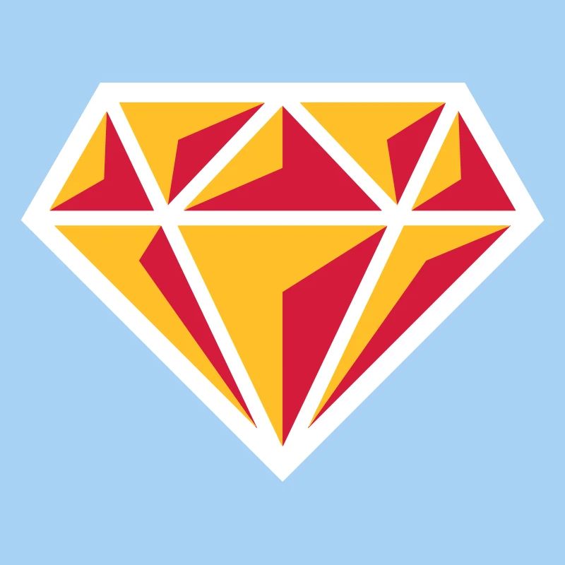 Diamant (Symbole Brillant de Pierre Précieuse / NEG Rouge 3C)