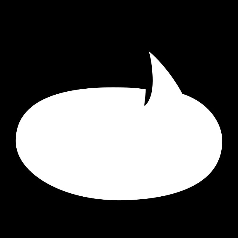 Two-tone comic bubble