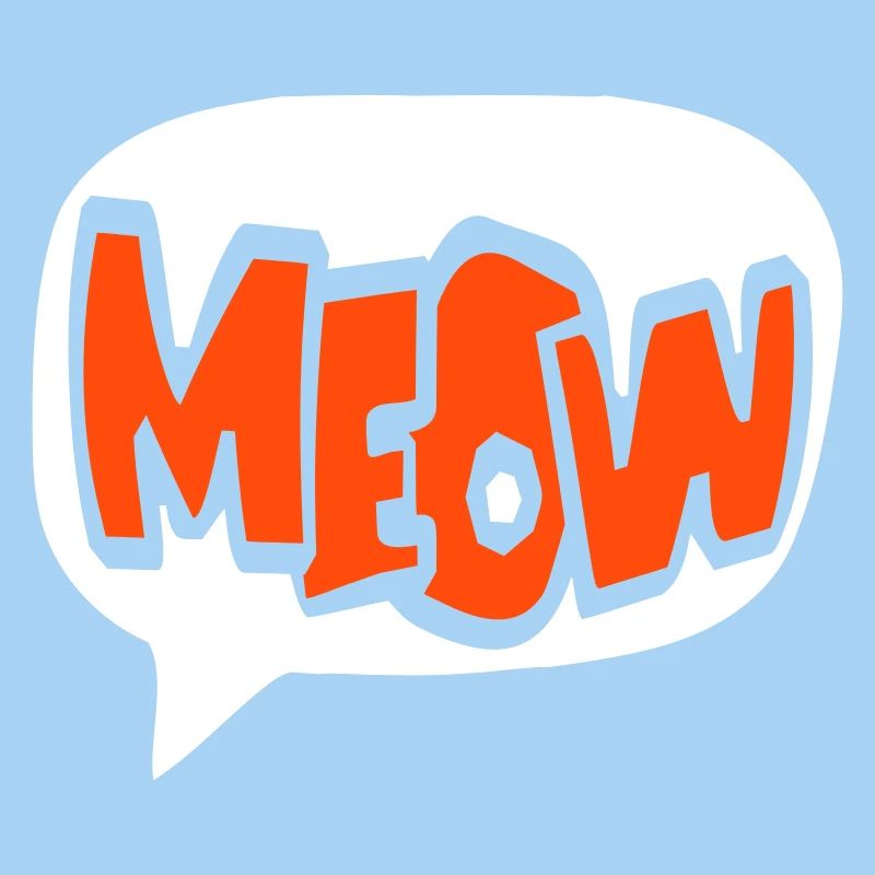 Miaou Chat Miaou Lettres Bulle Texte Citation