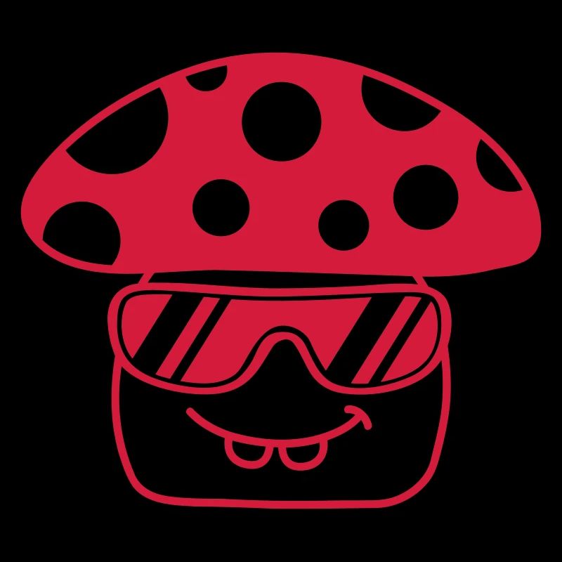 Champignon Lunettes de soleil Points rouges Champignon