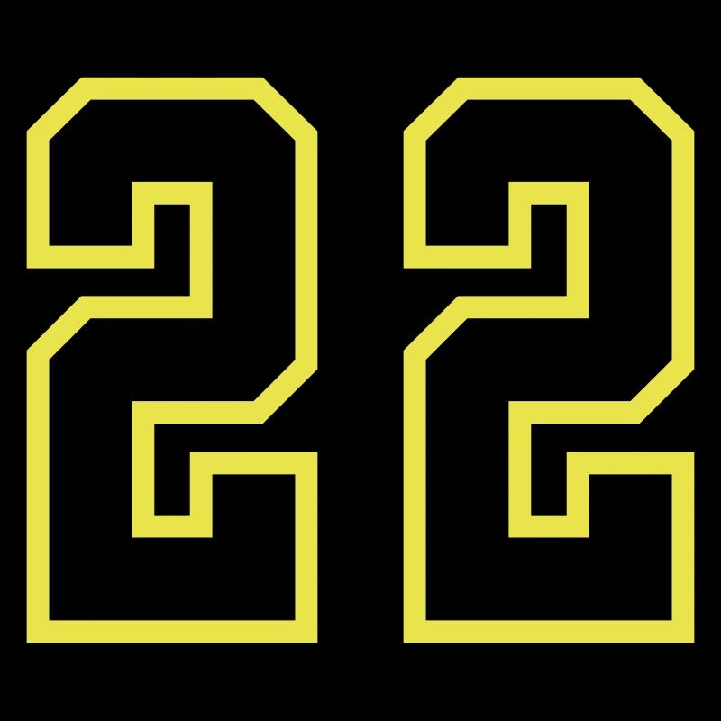 22 Zahl Trikot