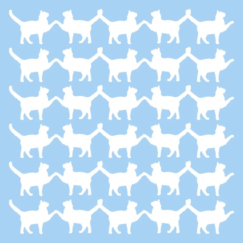 Beaucoup de chats motif pattes mains queue salutation