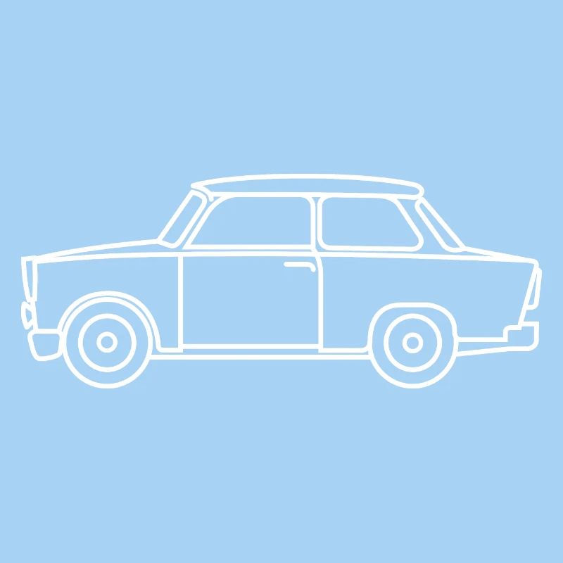 Trabi Symbol DDR Ost Oldtimer Contours Icône