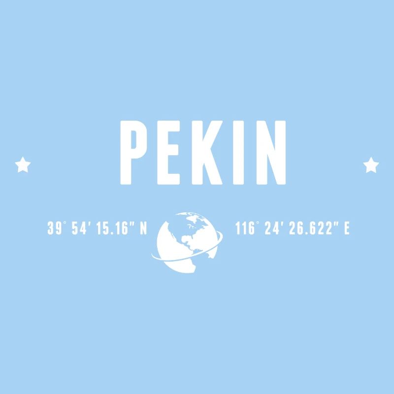 Beijing Stylized Geographical Coordinates