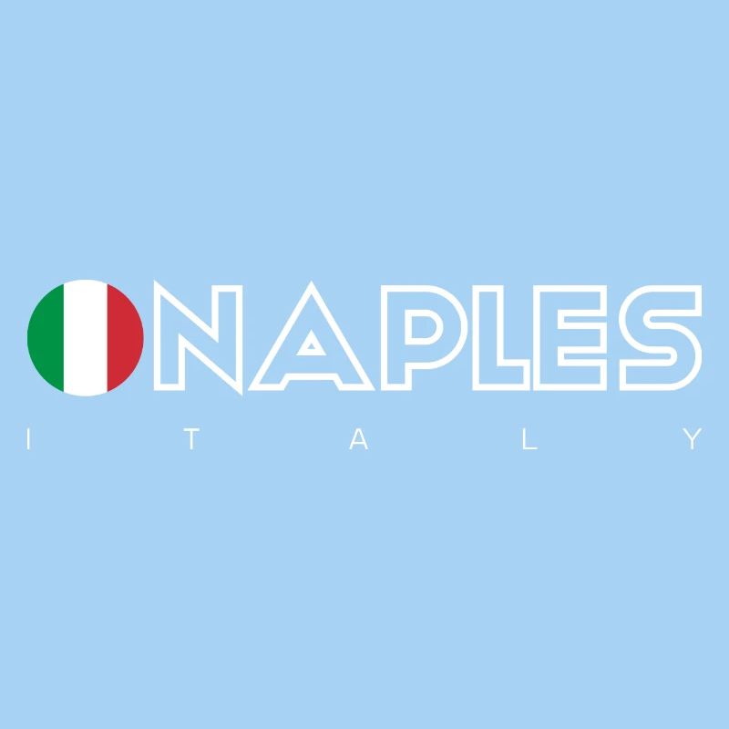 Typographie du cercle du drapeau de Naples