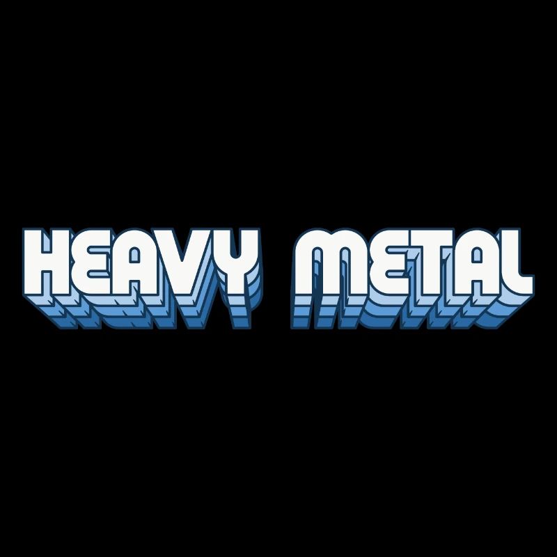 Heavy Metal Retro Style Text Logo