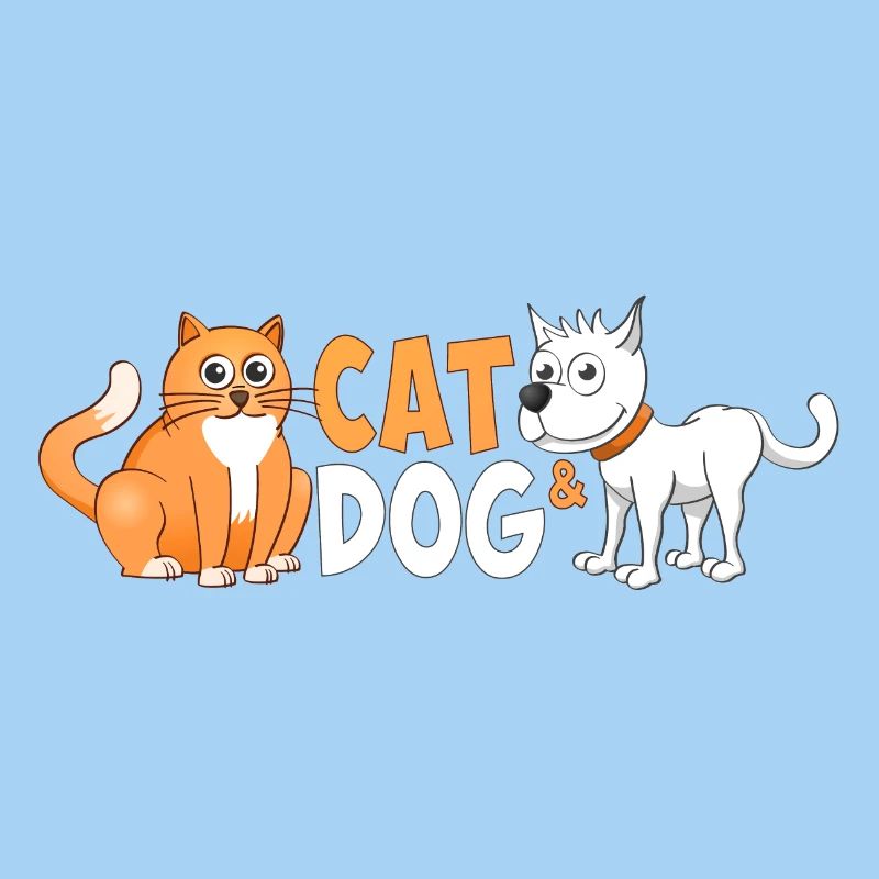 Image joyeuse d’un chat et d’un chien.