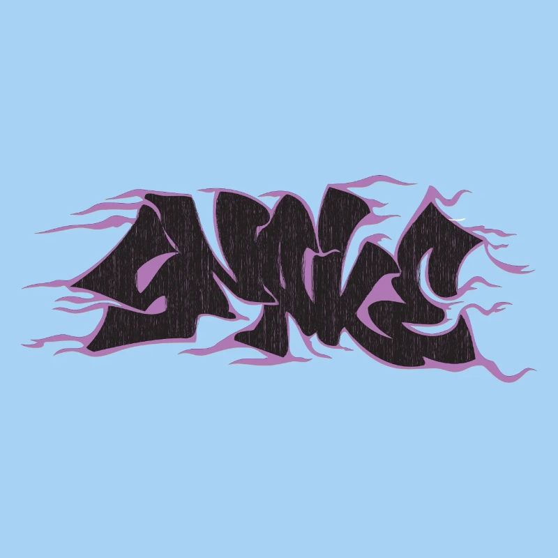 serpent main graffiti dessiner pourpre