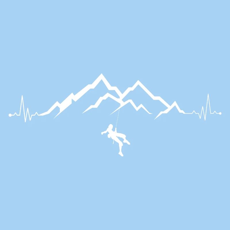 Summit Climber on Mountain Range Pulse