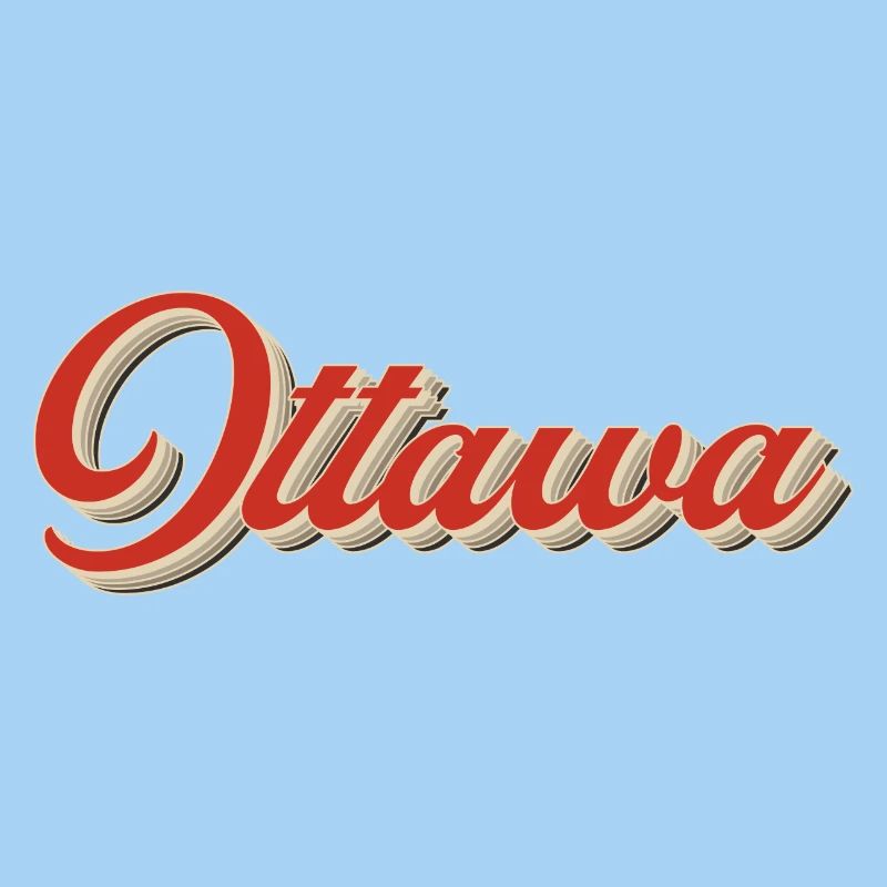 Lettrage Calgary Canada – Typographie rétro
