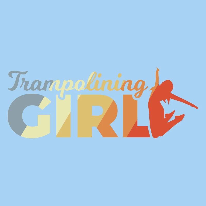 Lustiges Trampolin Mädchen