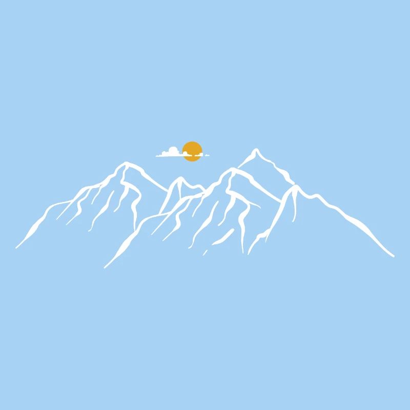 Minimalist Mountain Range Artwork