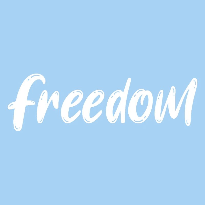 Freedom Brush Script Monochrome Statement
