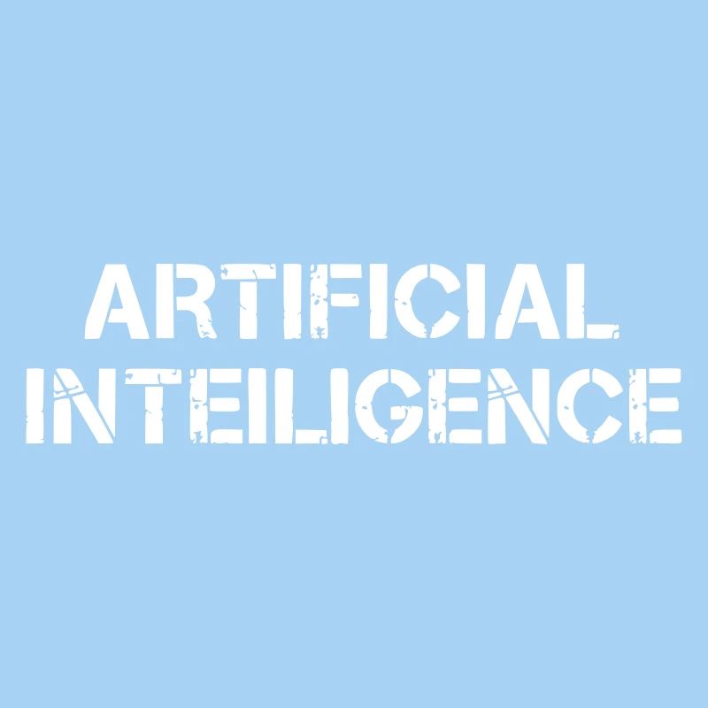 Artificial Intelligence Text Grunge Logo