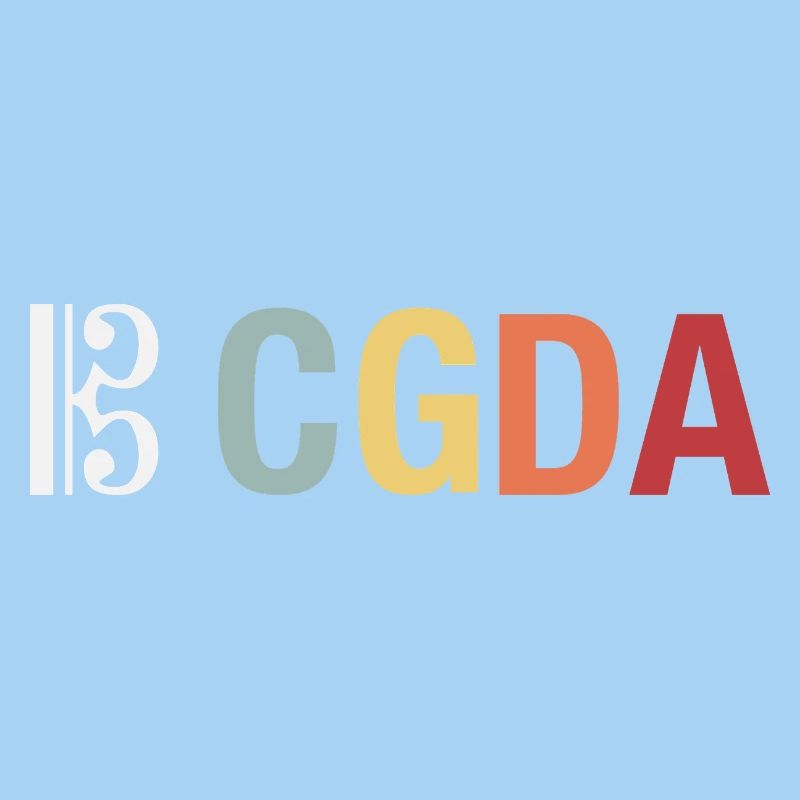 CGDA viola tuning string musician retro