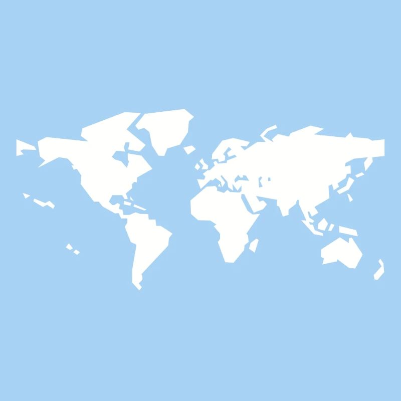 white world map
