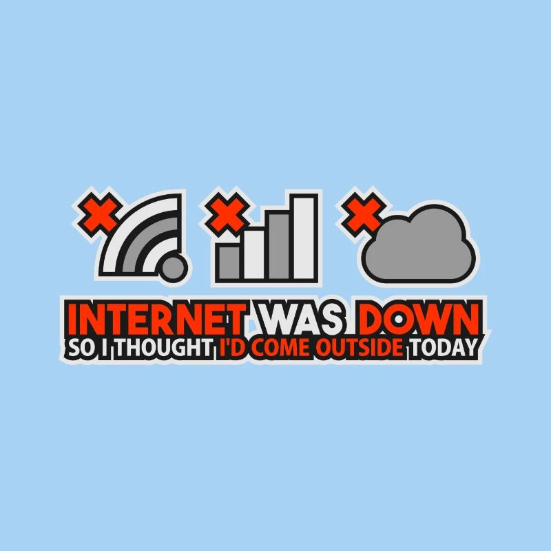 Internet Was Down - Offline Programmer Computer