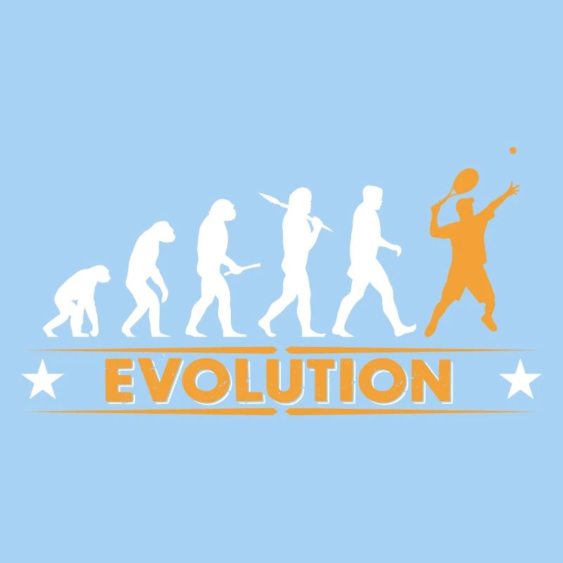 Tennis Evolution - orange/weiss