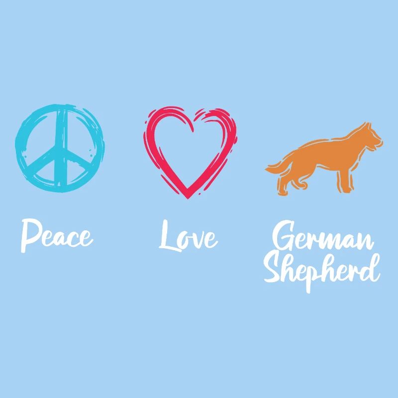 Frieden Liebe Schäferhund