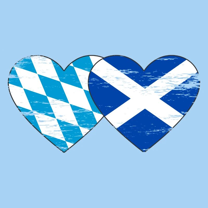 Bavière, Ecosse, drapeau, coeur utilisé