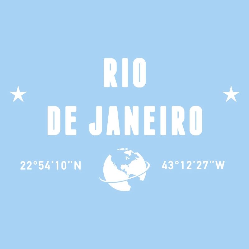 Rio De Janeiro Coordinates Earth White