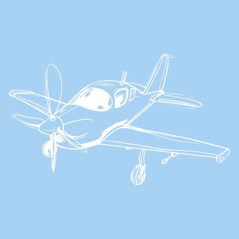 Propeller Plane Lineart