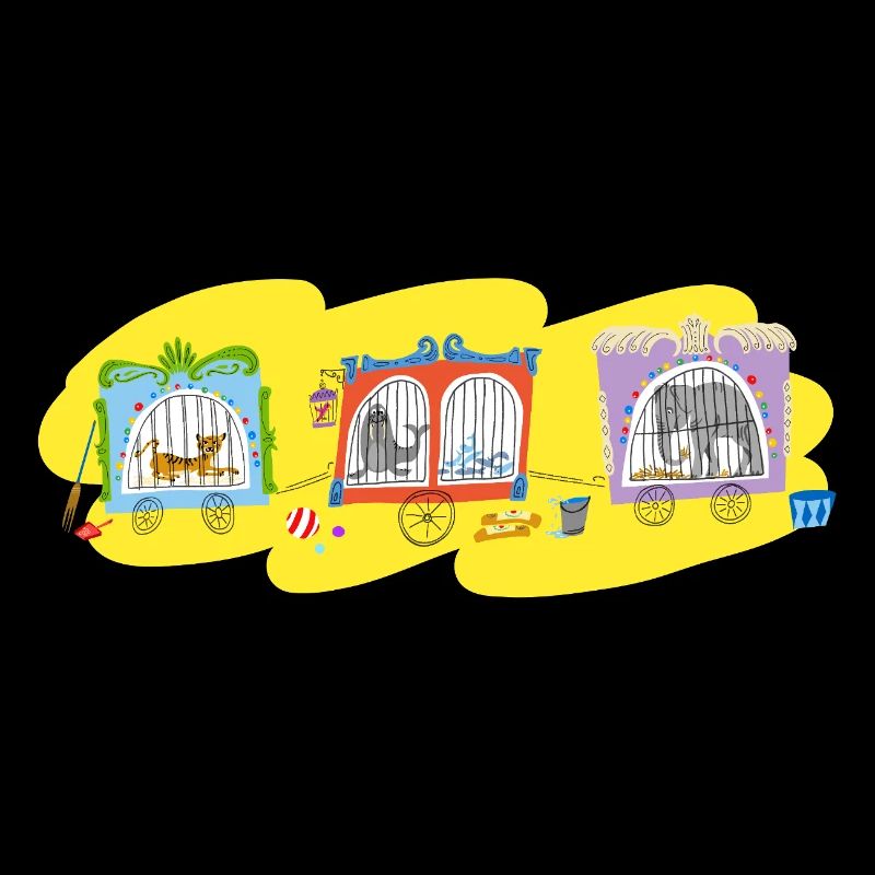 Animals circus Vintage Retro