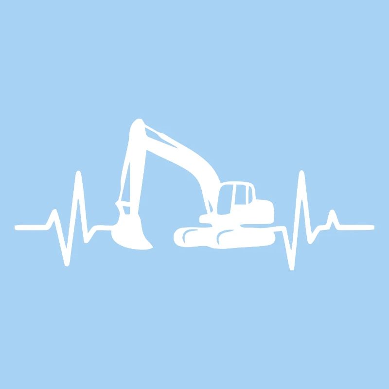 Construction Excavator Silhouette Design