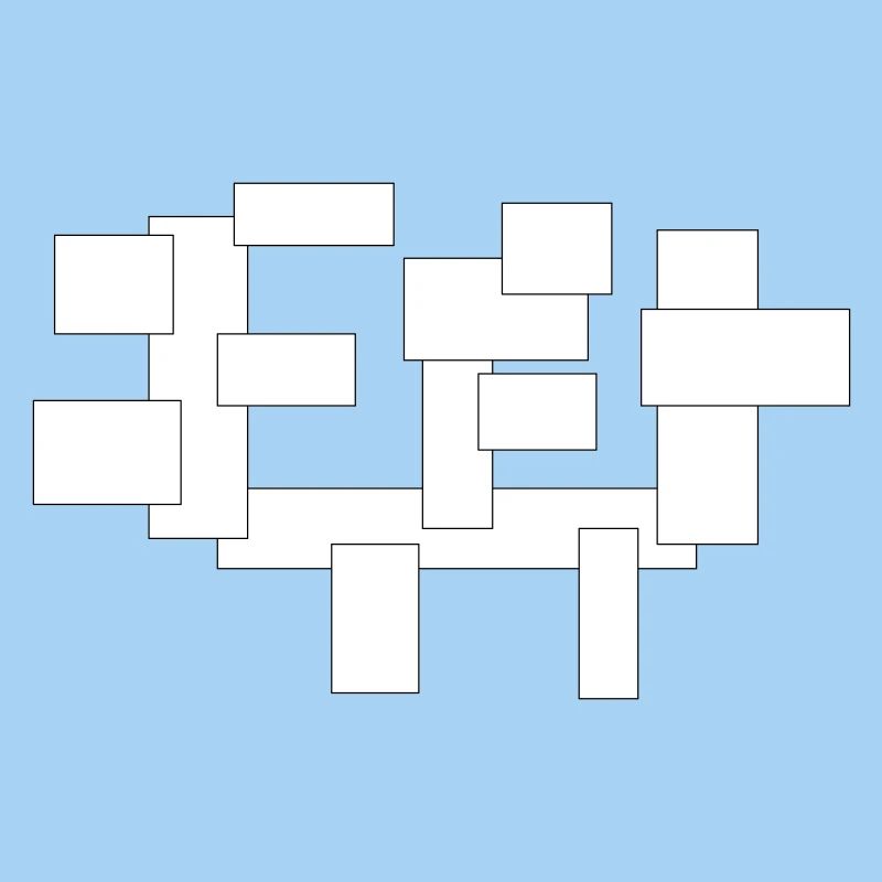 Rechtecke sind einfach Quadrate in Komposition