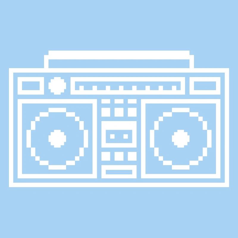 Ghettoblaster: Retro, Musik & Pixel Style