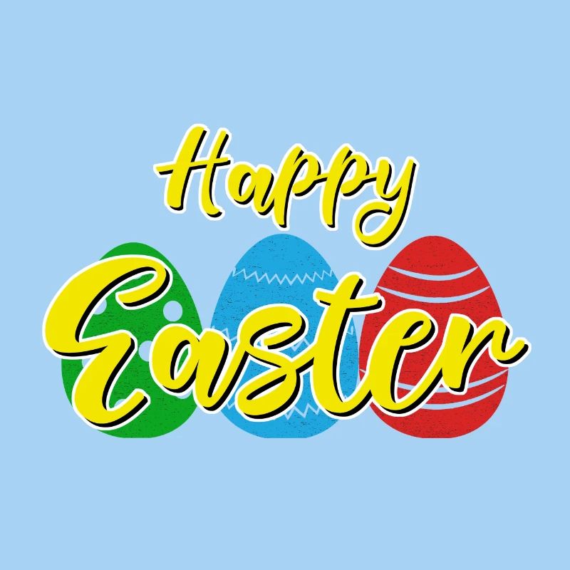 Happy Easter - Easter bunny Easter eggs celebration gift