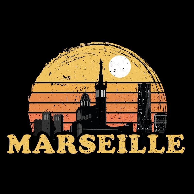 Marseille Couché de soleil Cadeau Vintage