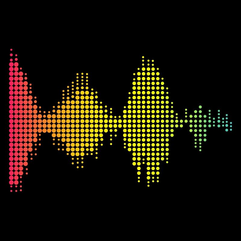Colored Sound Waves Pattern