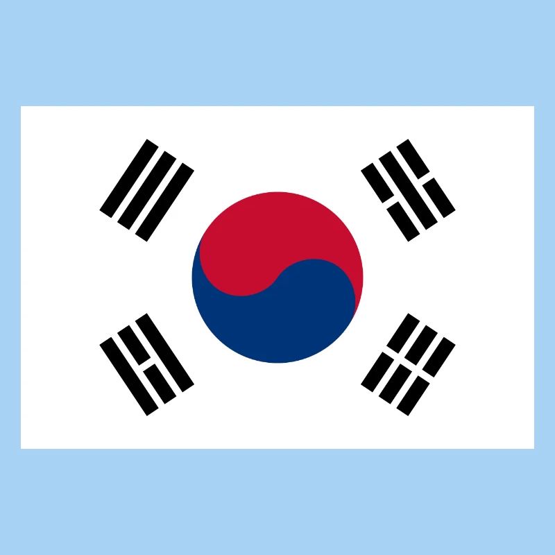 Flag South Korea - Drapeau Corée du Sud