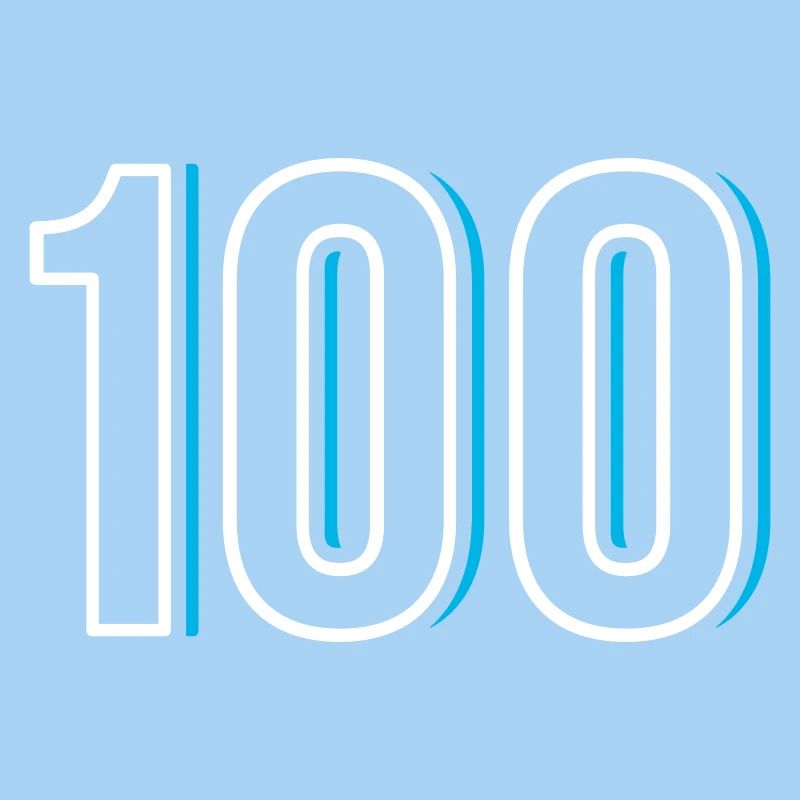 Nummer 100 - Einhundert - Hundert