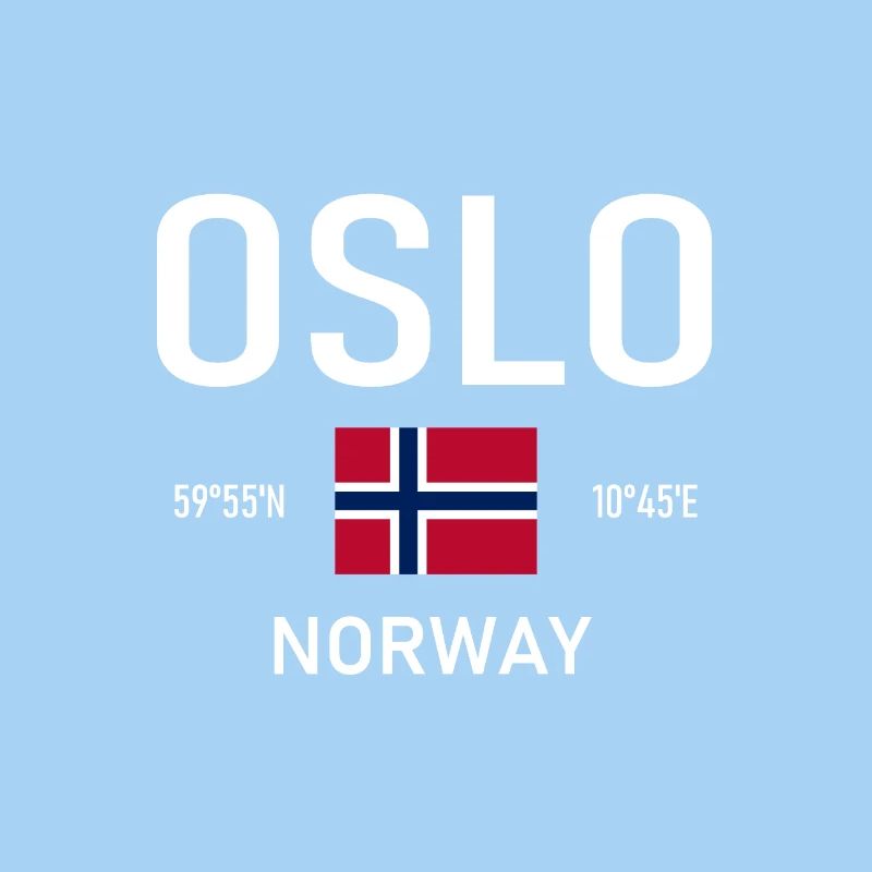 Oslo - Norway - Coordinates - Flag