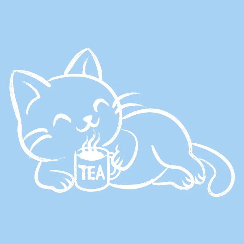 chillin tea cat