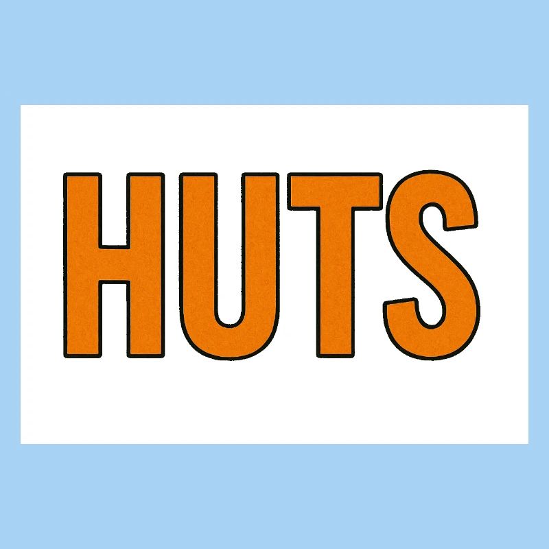 Huts Bold Orange Typography