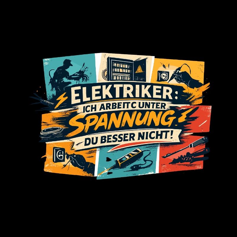 Elektriker unter Spannung Comic