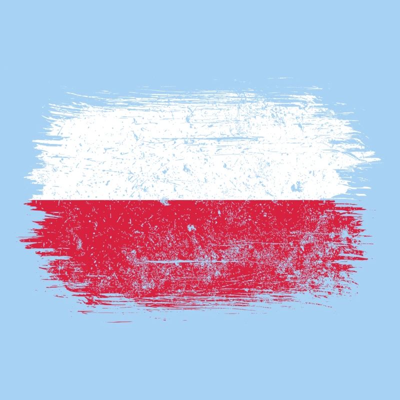 Polish Flag Brush Stroke