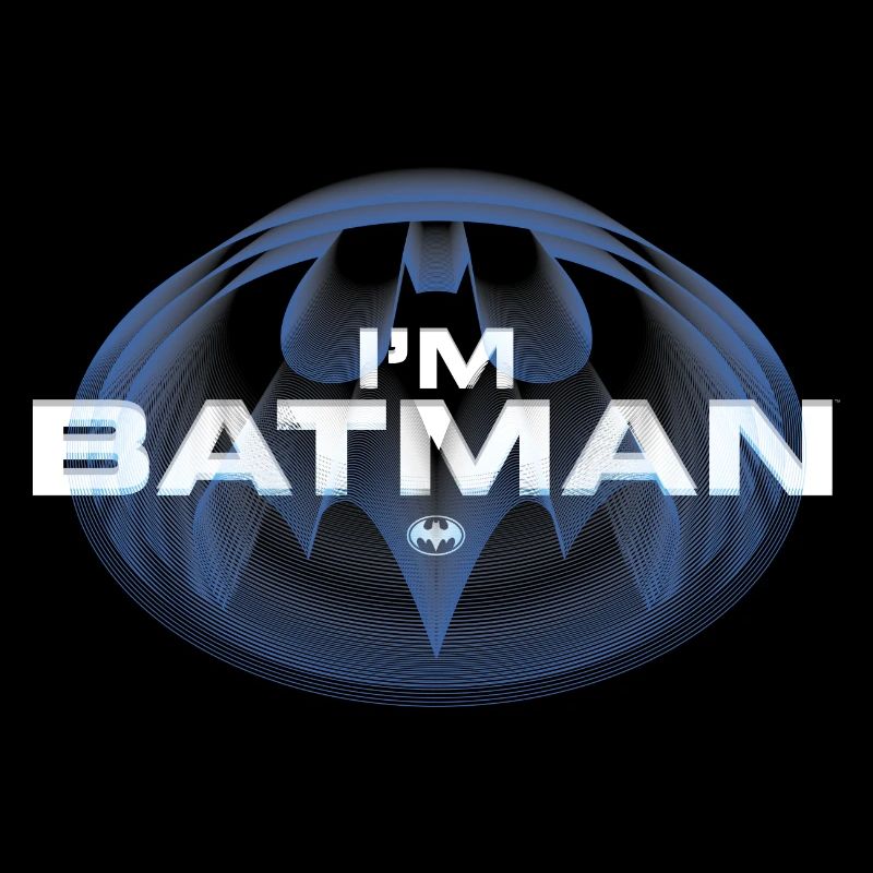 The Flash I'm Batman Logo Bleu