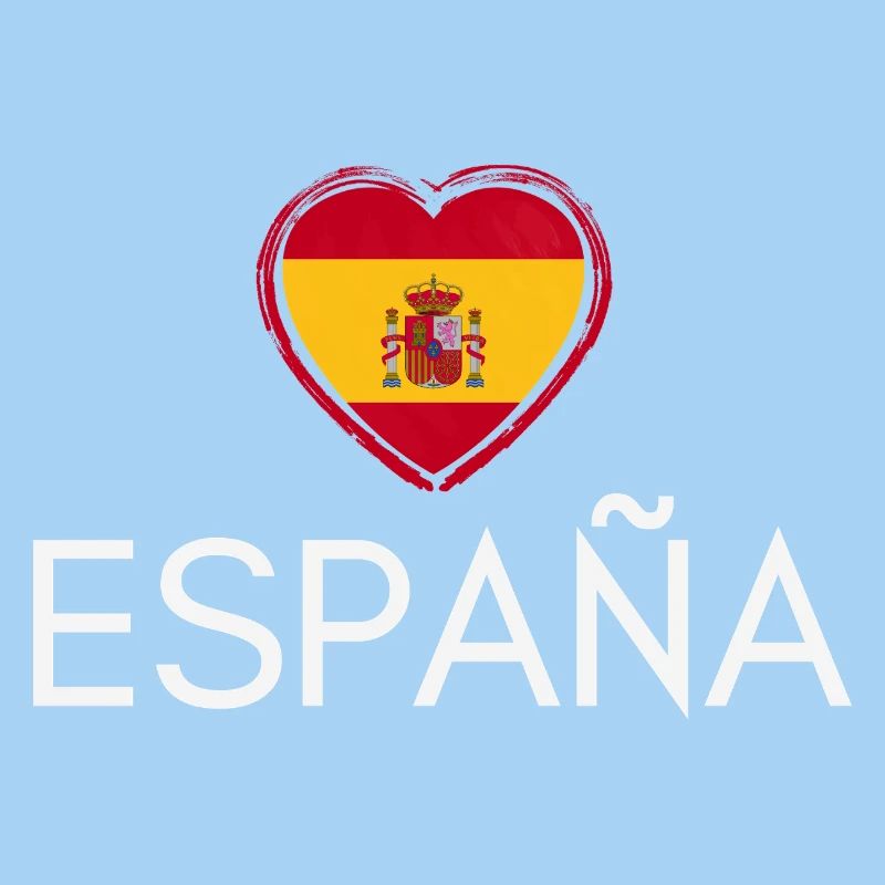 Heart with Spanish flag, Spanish pride
