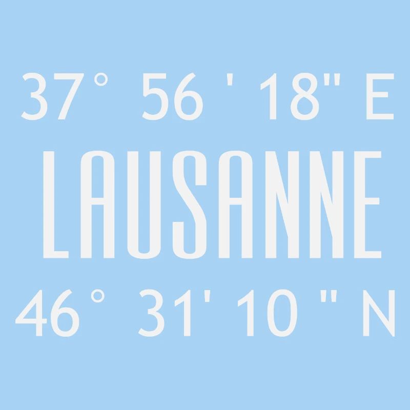 Coordonnées Lausanne typographique