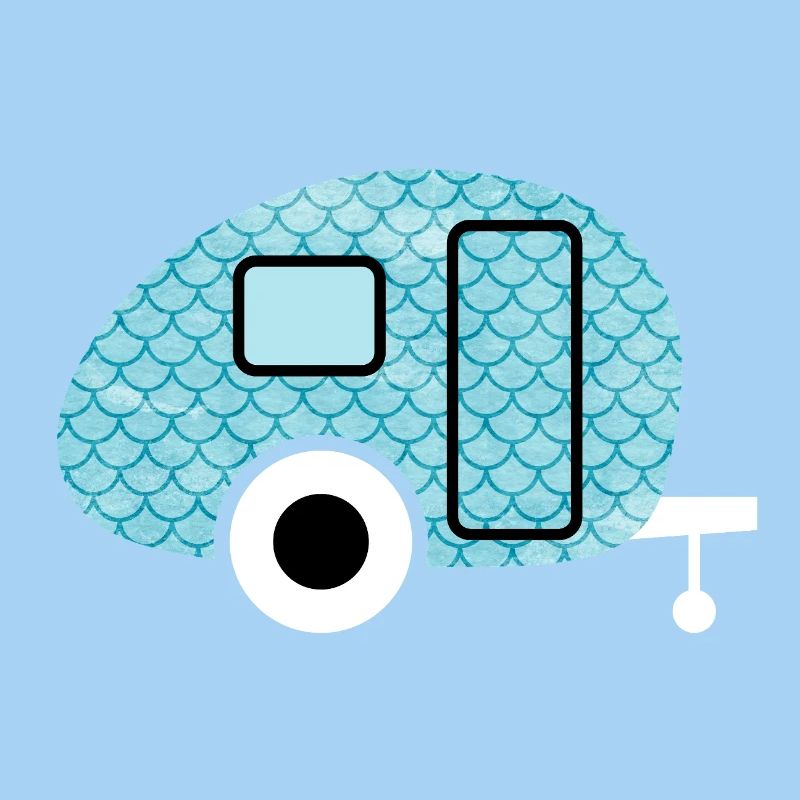 Caravan Fish Camping Caravan Shed Pattern