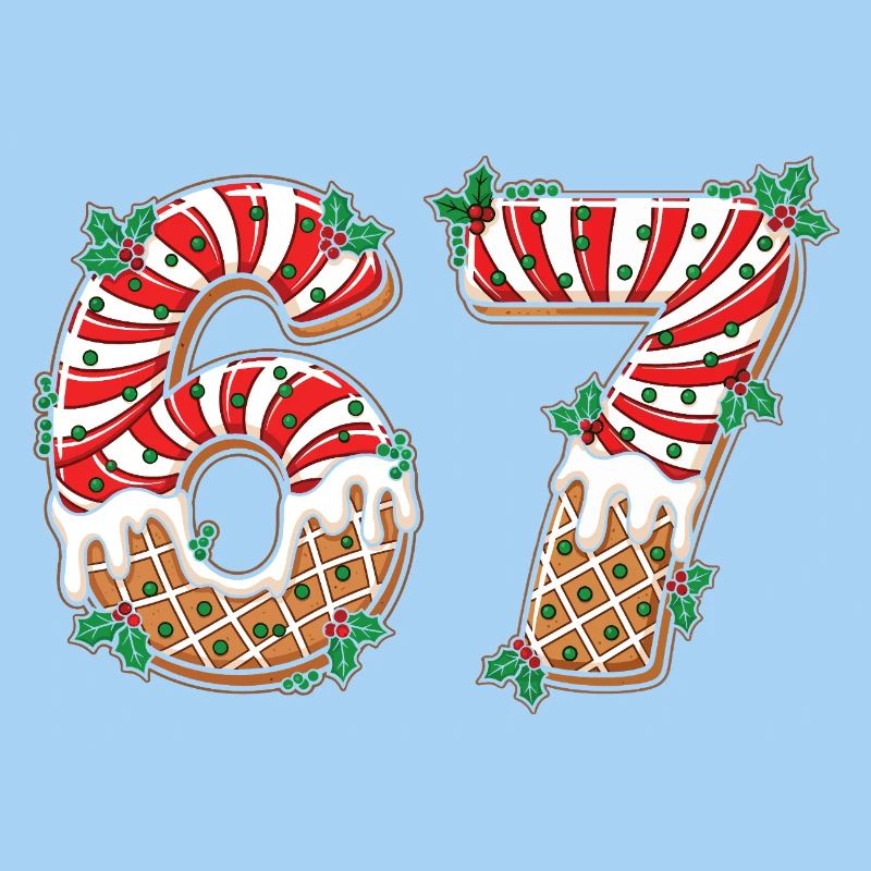 Biscuit numéro 67 en design de glaçage