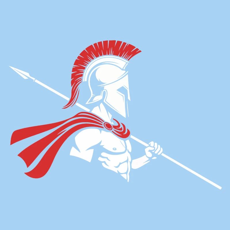 Spartan Profile Spear Logo Maskottchen Krieger