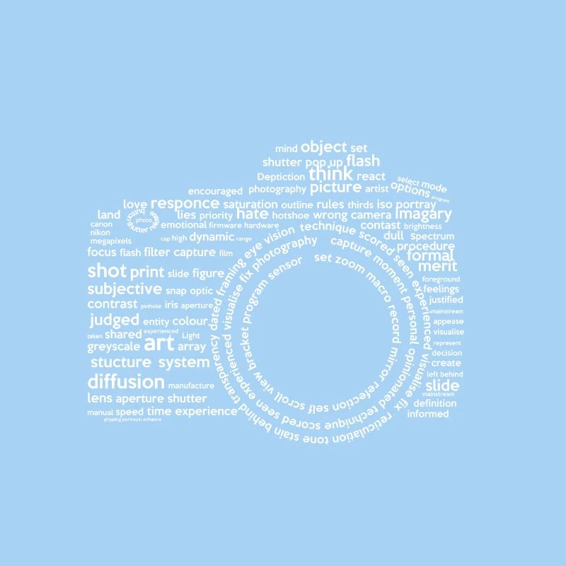 Camera Typography White