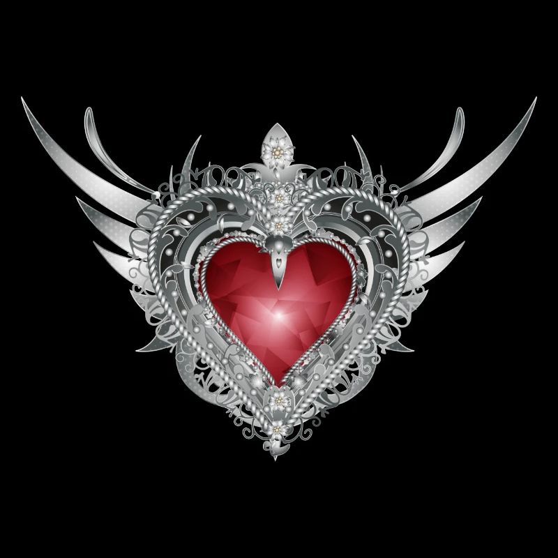 heavenly costume heart with silver wings