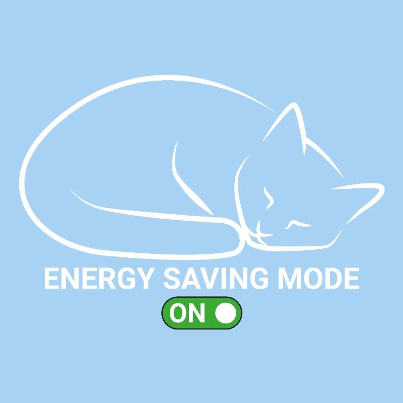 Cat in power saving mode