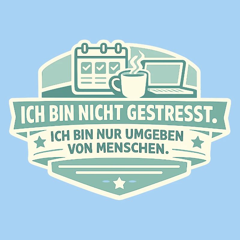 Nicht gestresst Umgeben von Menschen